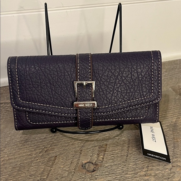 Nine West Handbags - NWT - NINE WEST CHECKBOOK WALLET Colorado SLG - Plum
